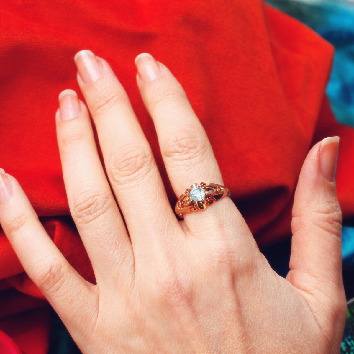 Rose Gold Topaz Ring