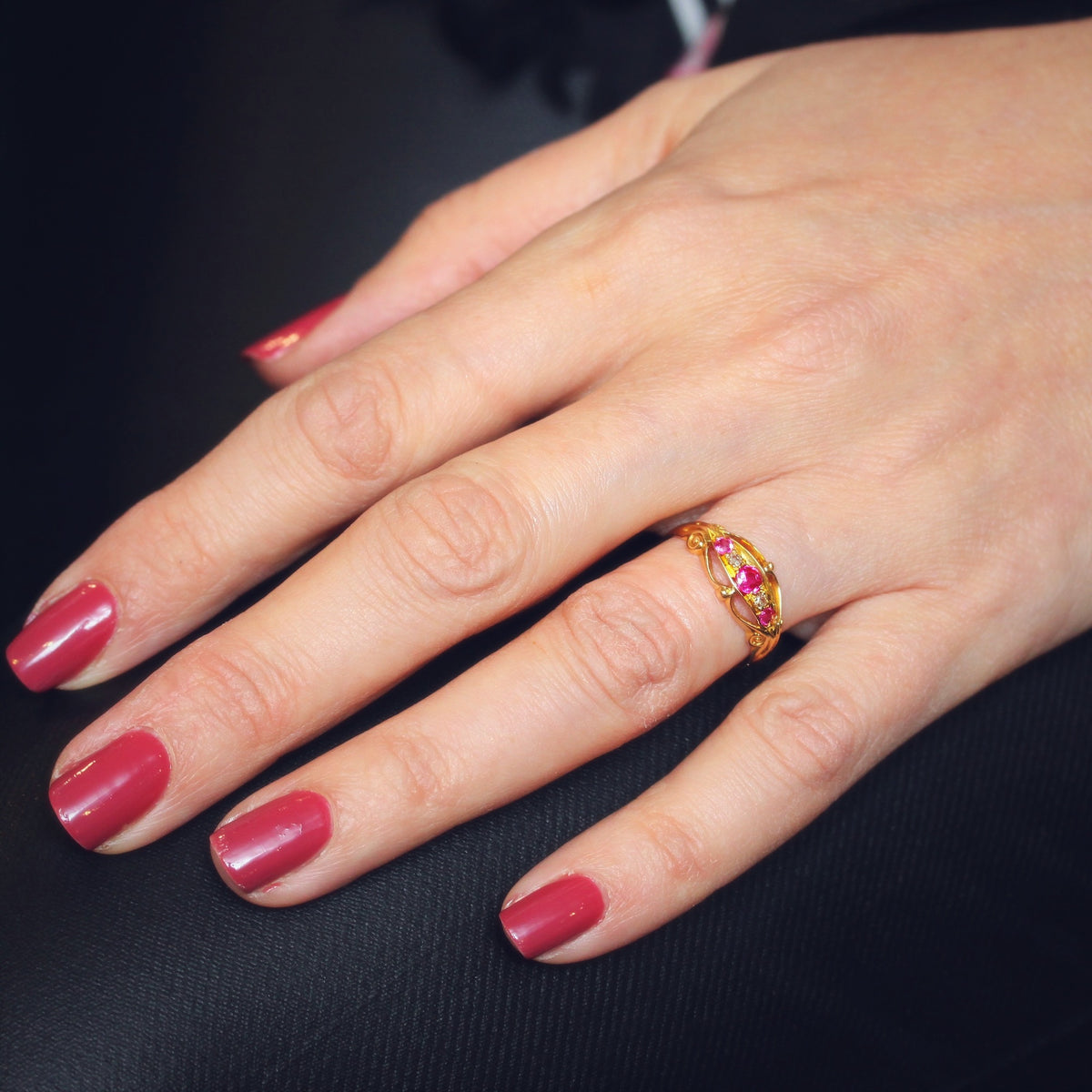 Antique Edwardian Ruby & Diamond Ring