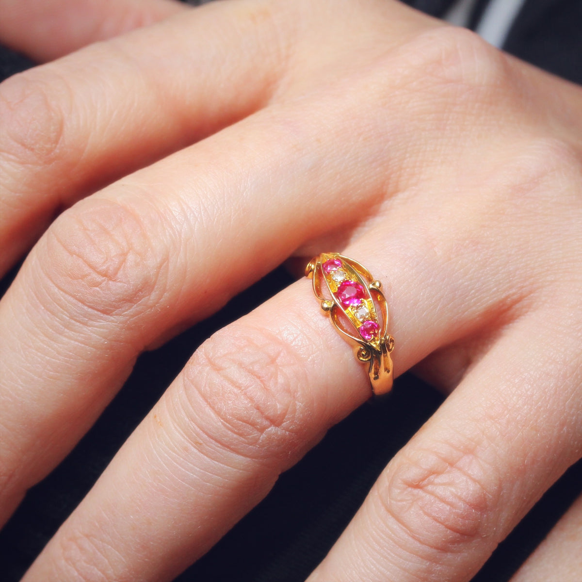 Antique Edwardian Ruby & Diamond Ring