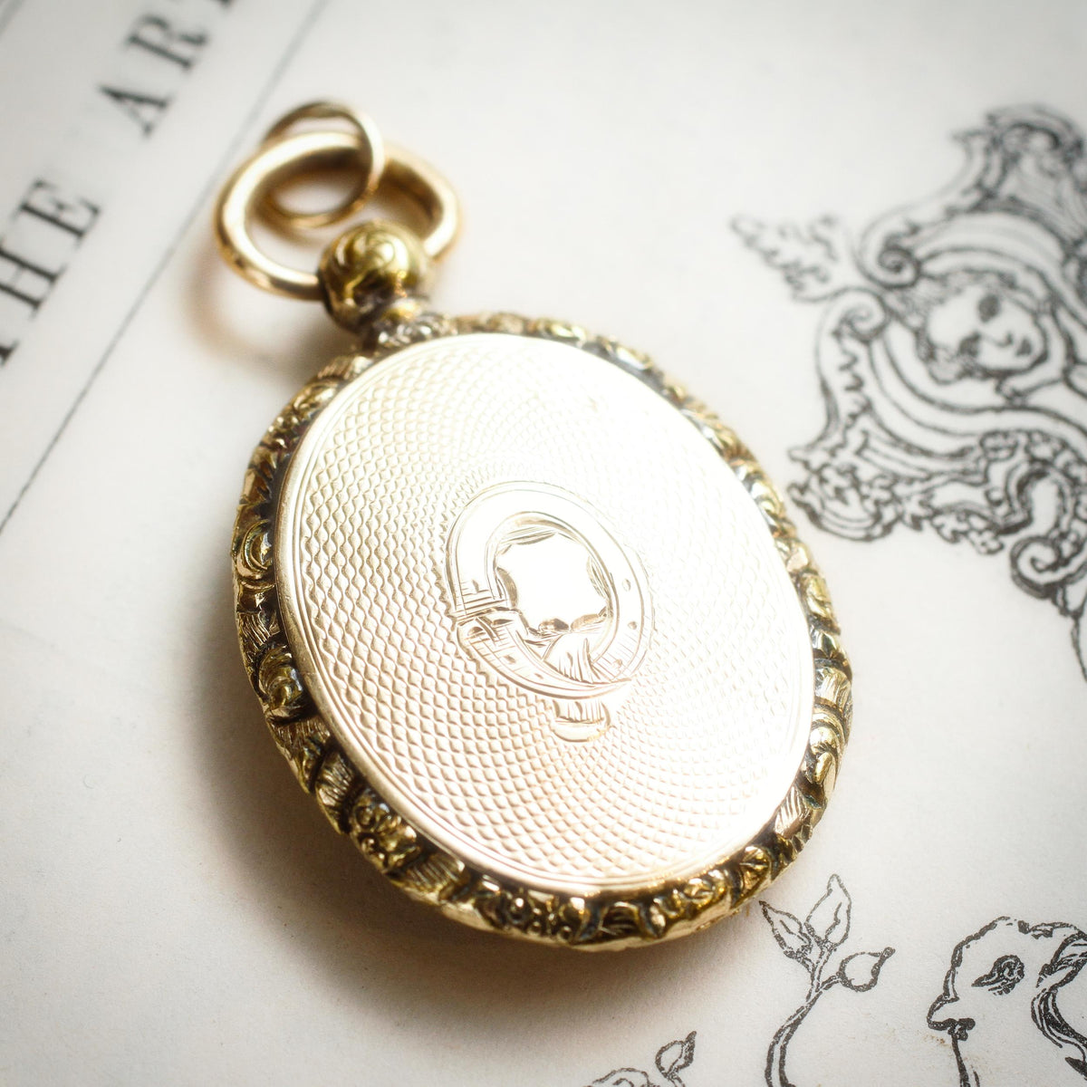 Ornamental Acanthus Mid Victorian Picture Locket