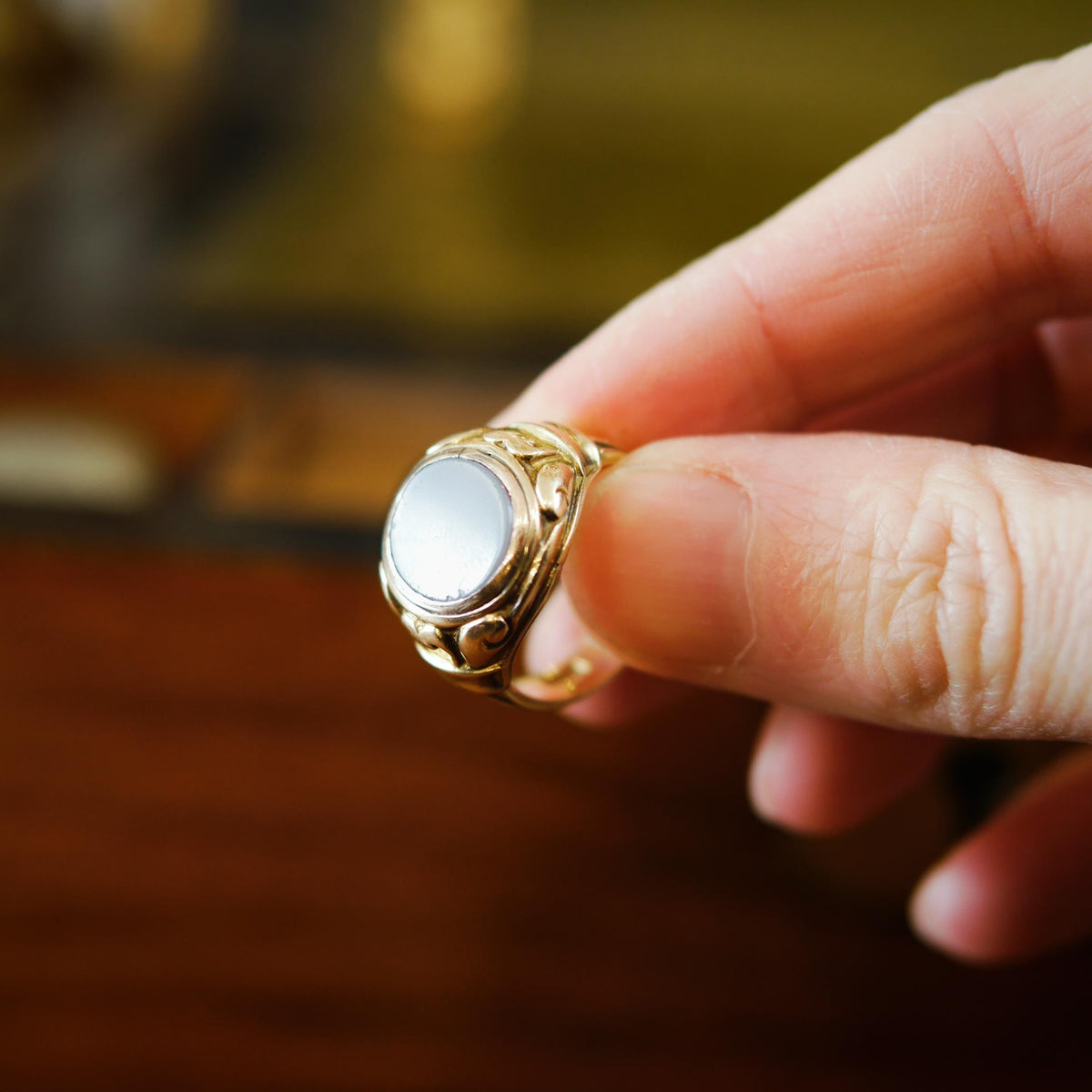 Impressive Date 1922 Gents 15ct Sardonyx Signet Ring