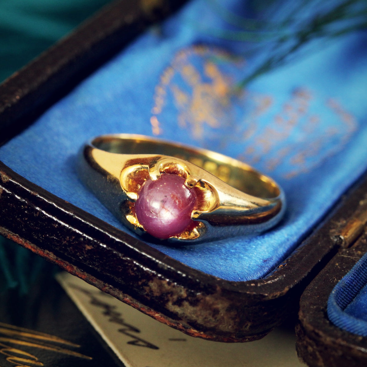 Antique Date 1915 Star Ruby Ring