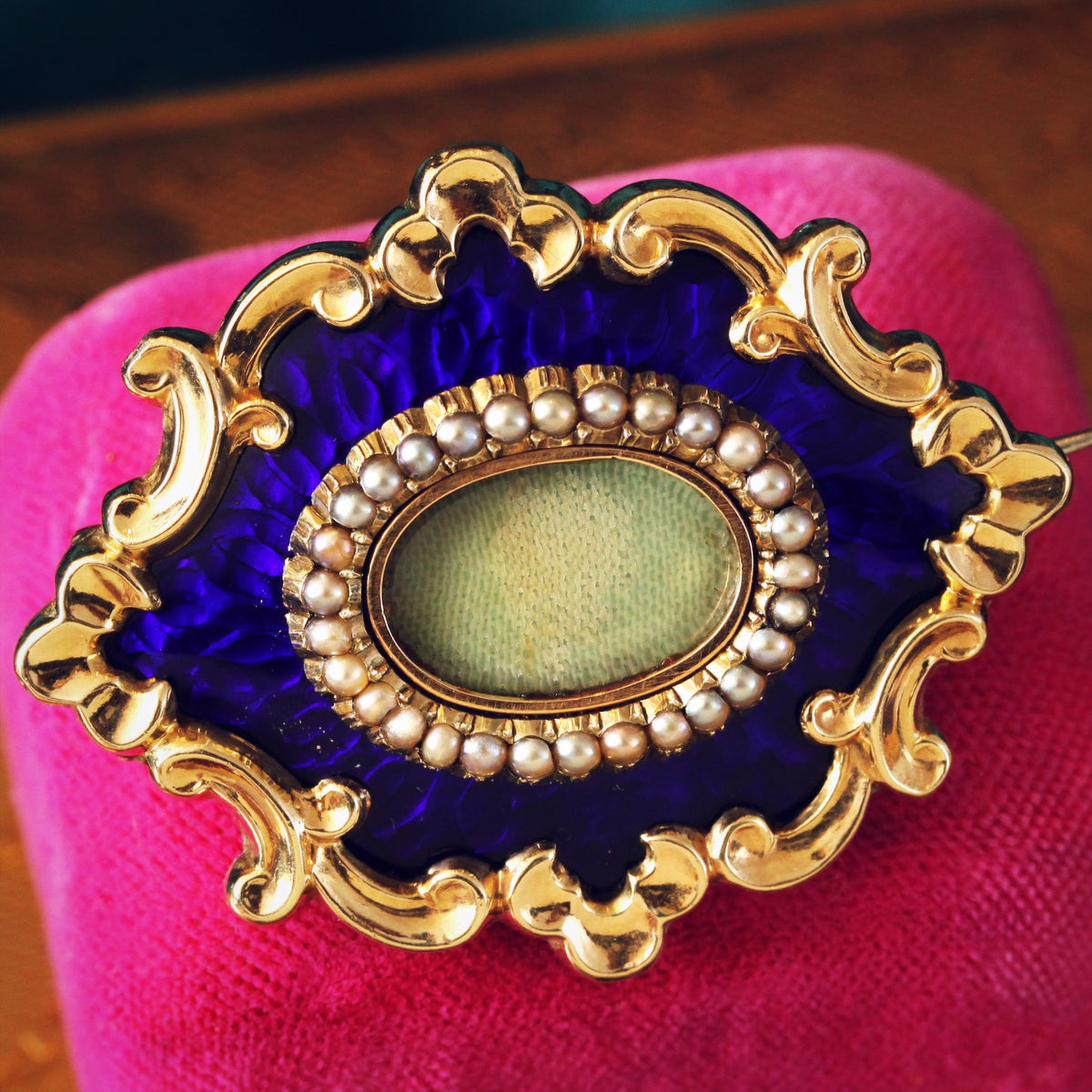 Victorian Enamel Brooch