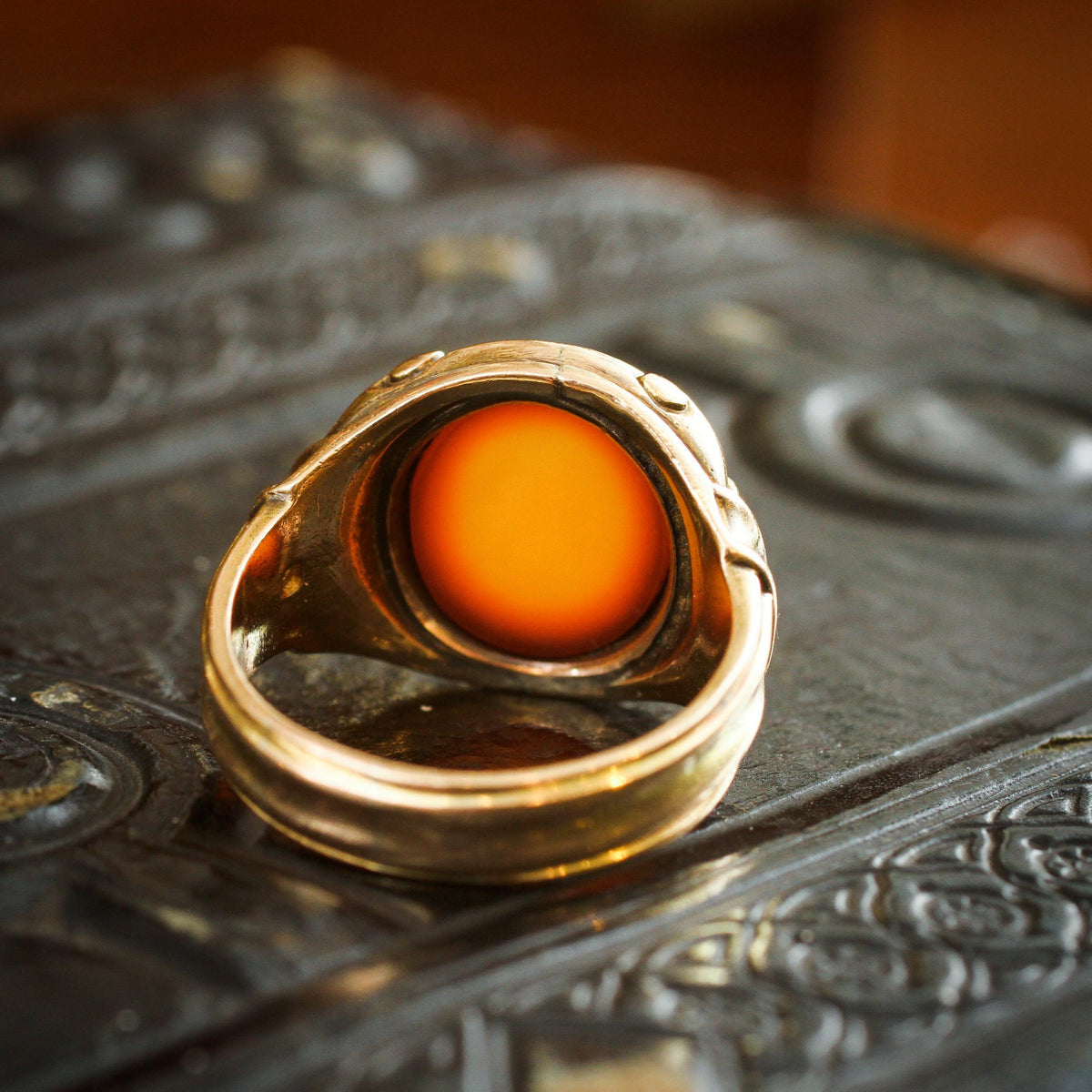 Impressive Date 1922 Gents 15ct Gold Sardonyx Signet Ring