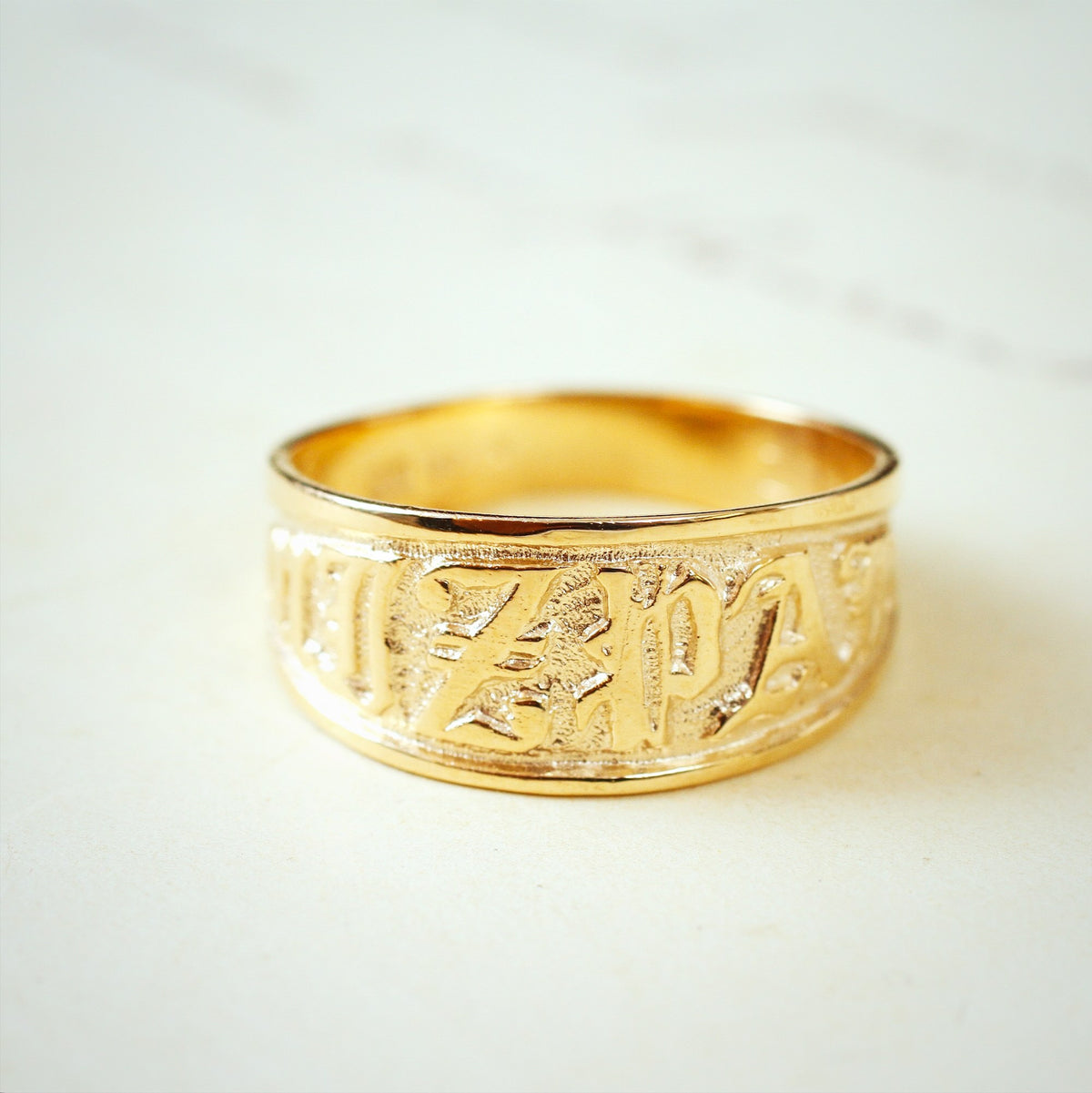 Antique Style 9ct Gold MIZPAH Ring