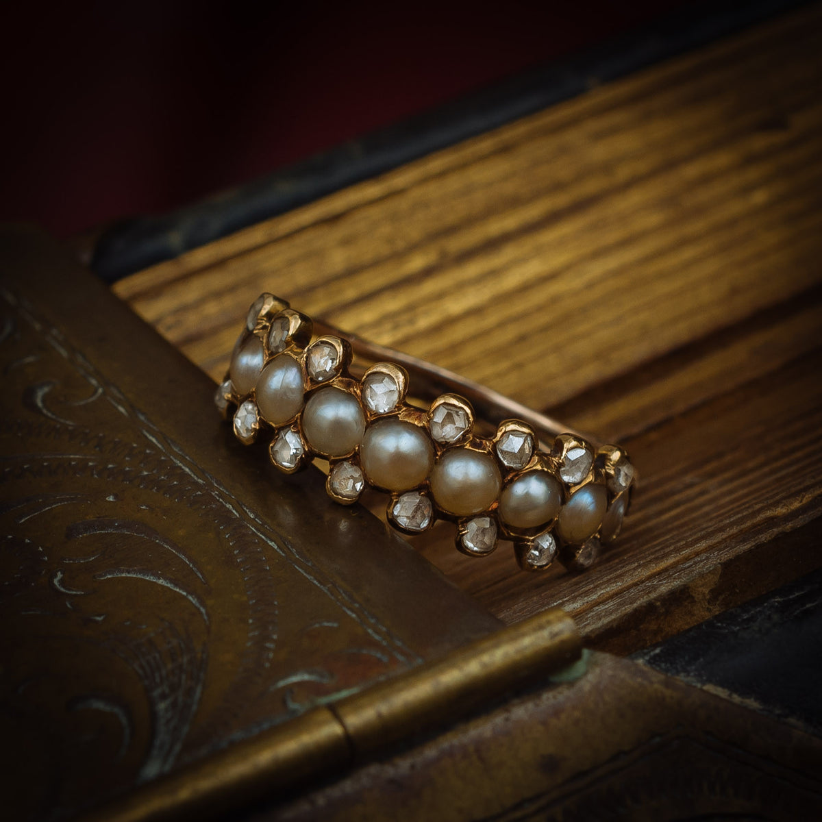 Antique Georgian Pearl Diamond Ring