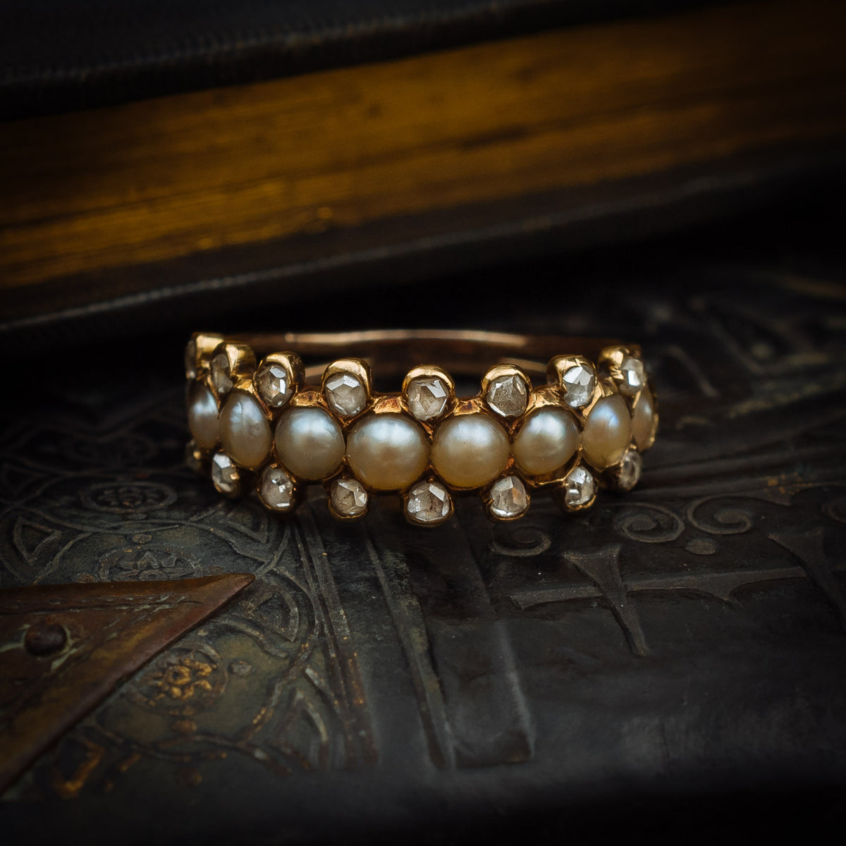 Antique Georgian Pearl Diamond Ring