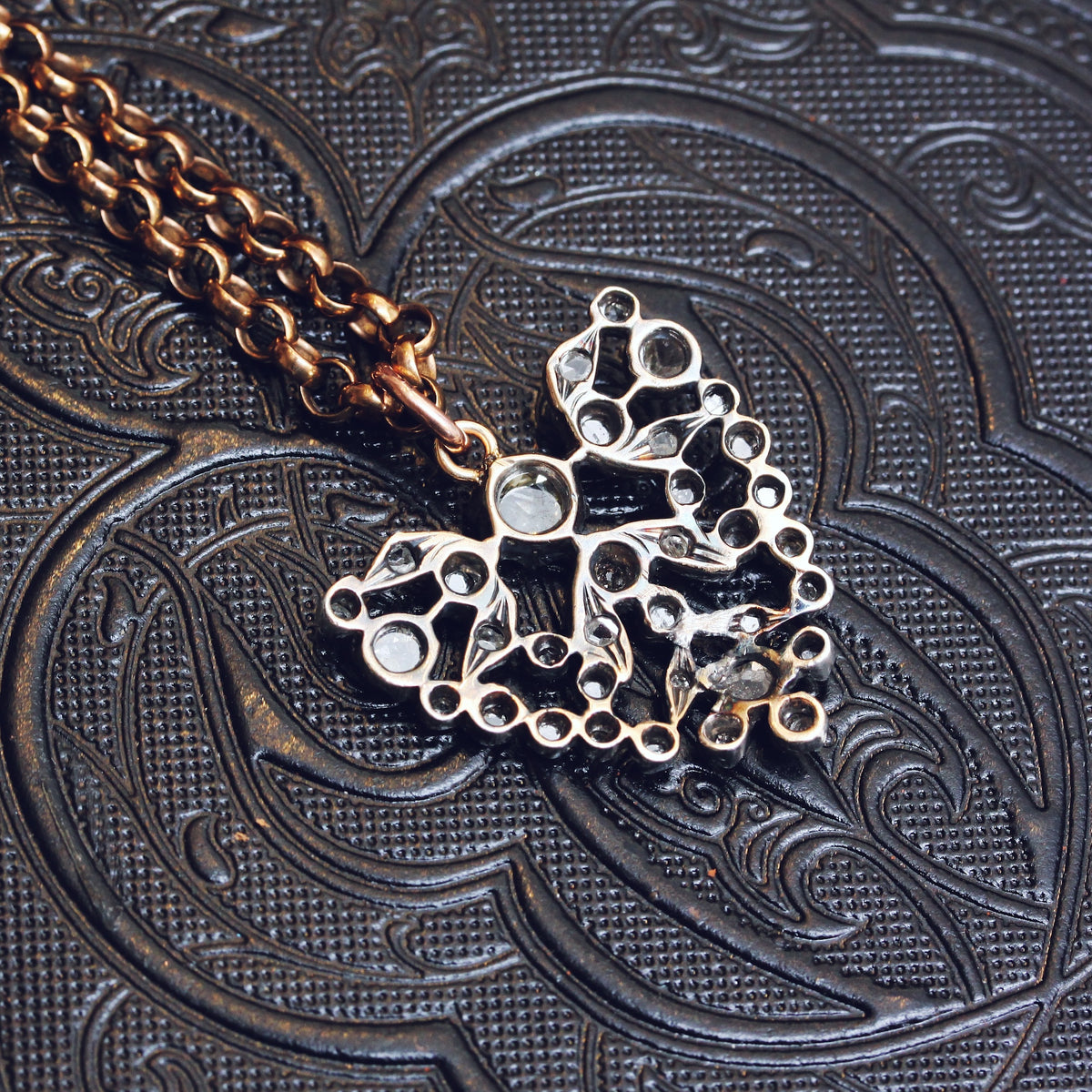 Very Special Antique Rose Cut Diamond Pendant