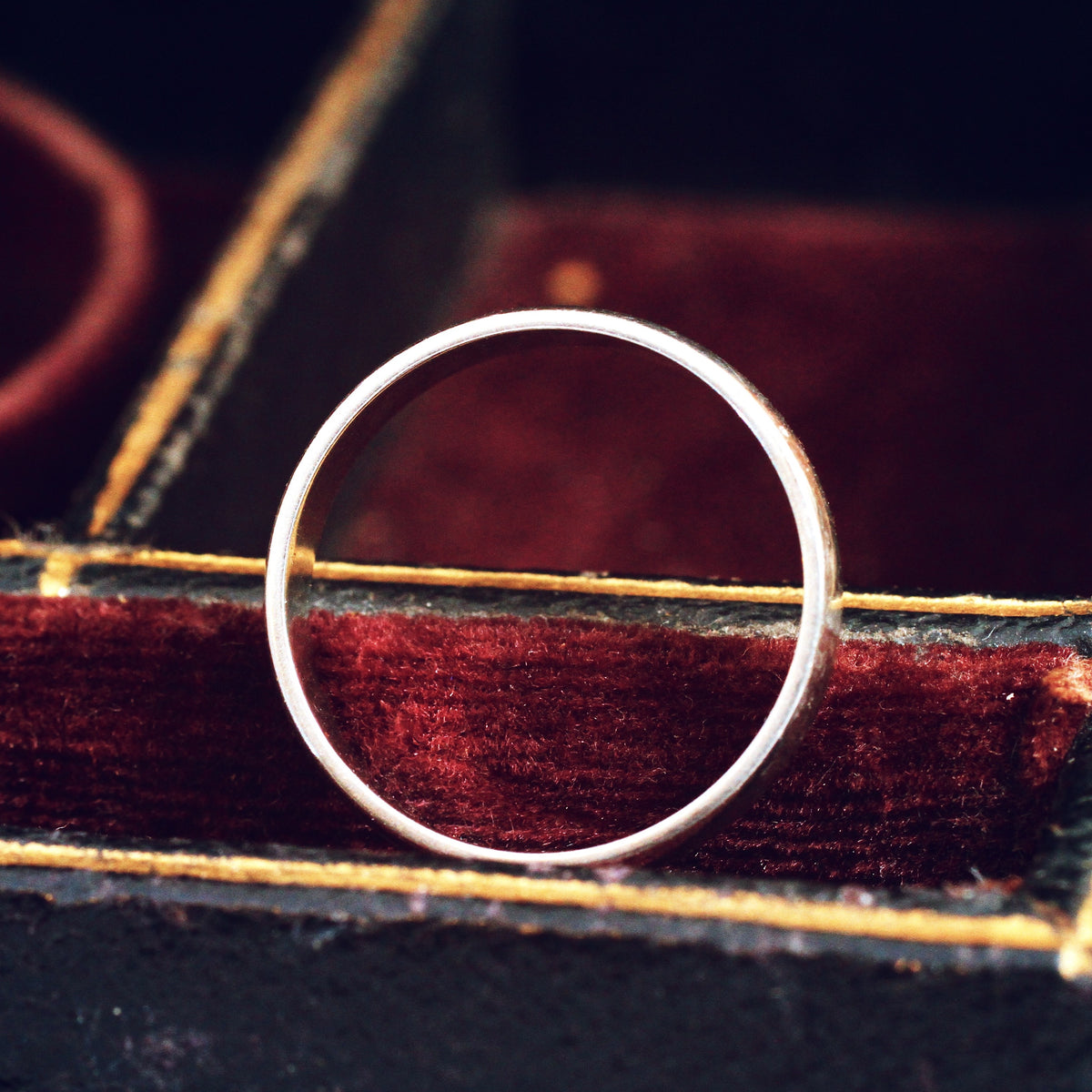 Classic 'D' Shaped Platinum Wedding Band